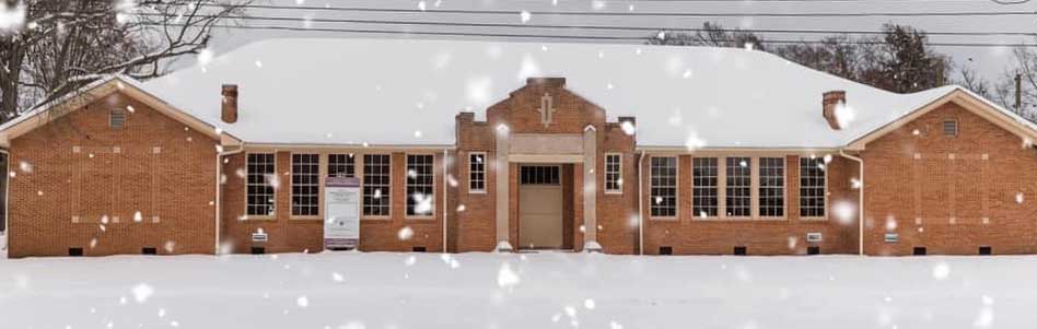 Miller Grade School in the Snow